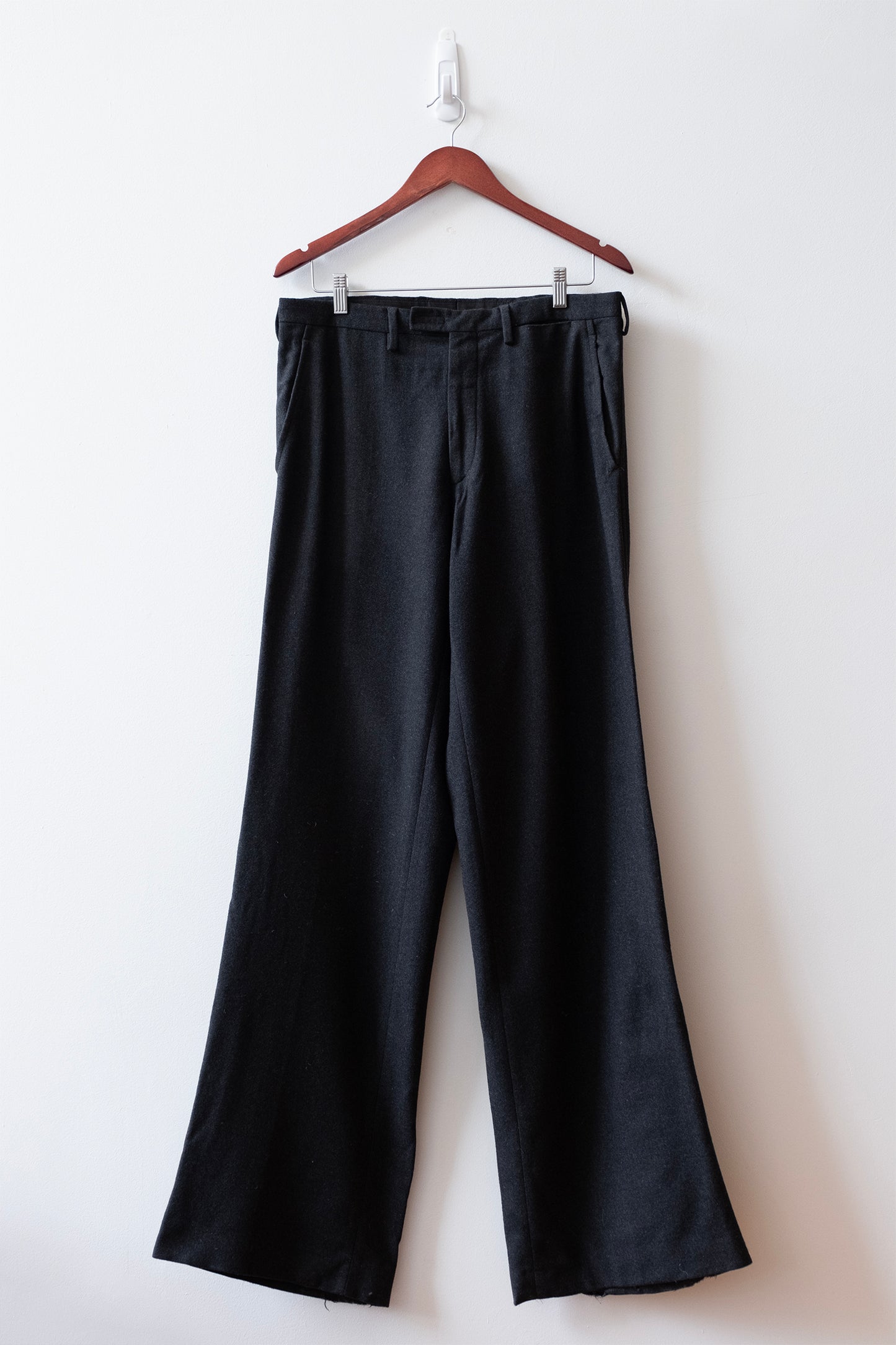Vintage Prada 2000s Wool Blend Trousers with Velcro Details