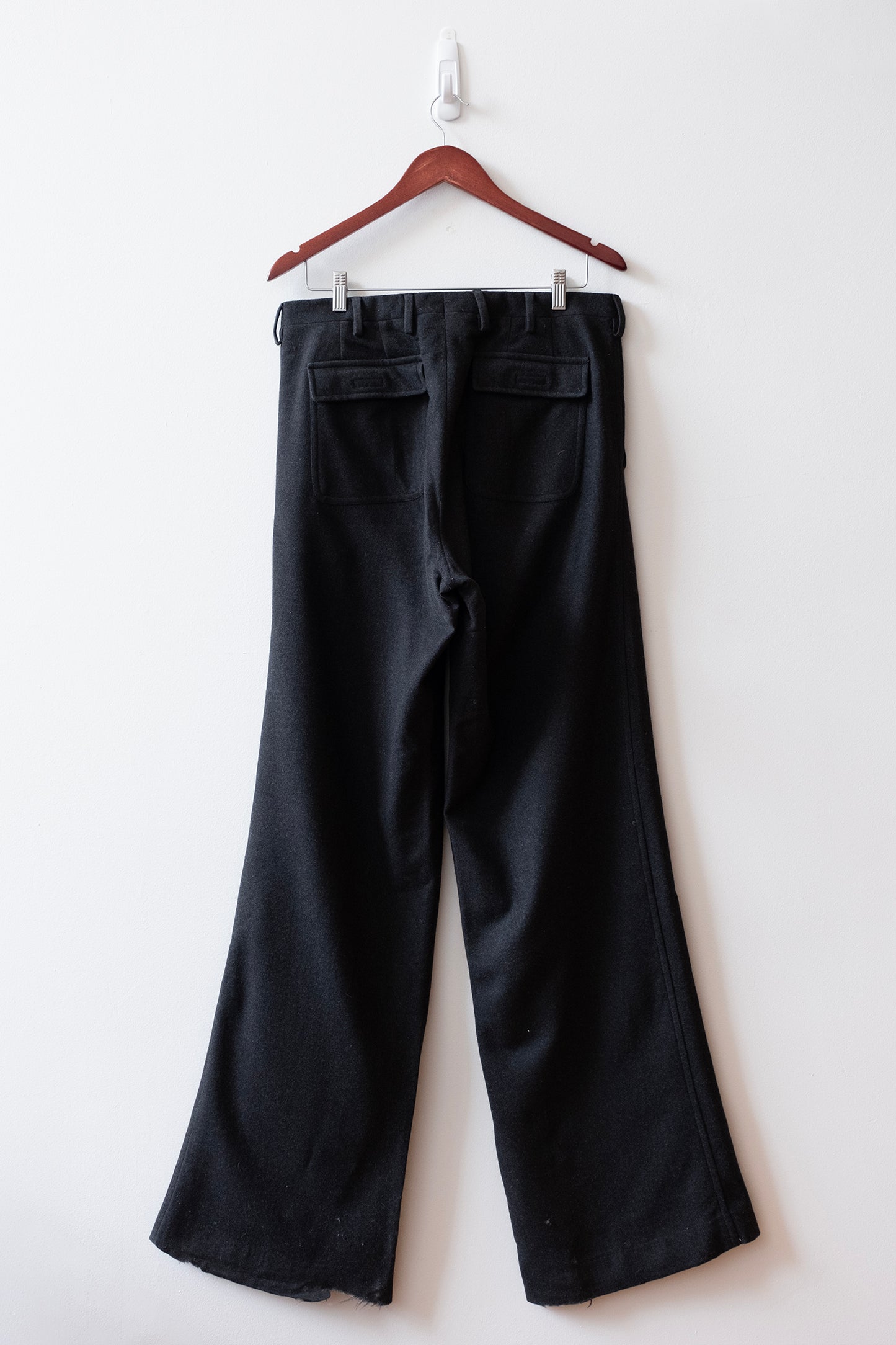 Vintage Prada 2000s Wool Blend Trousers with Velcro Details