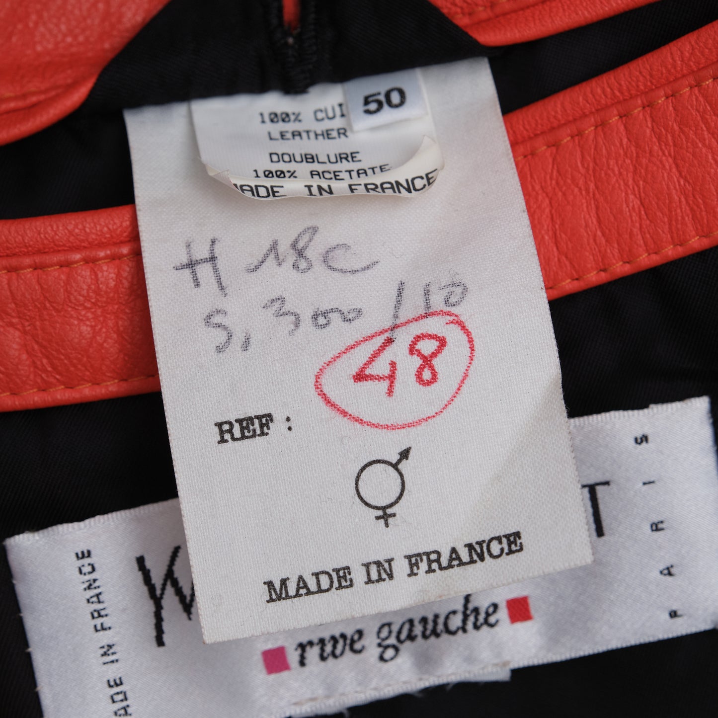 Hedi Slimane for Yves Saint Laurent Rive Gauche 1998/1999 Lambskin Leather Coat in Red