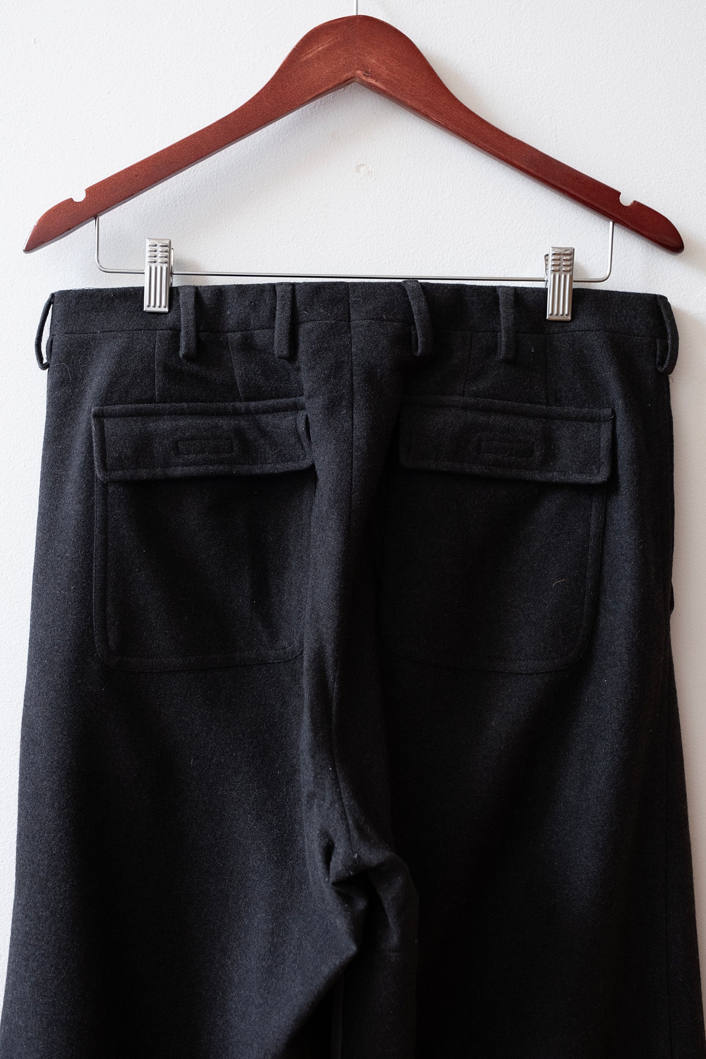 Vintage Prada 2000s Wool Blend Trousers with Velcro Details