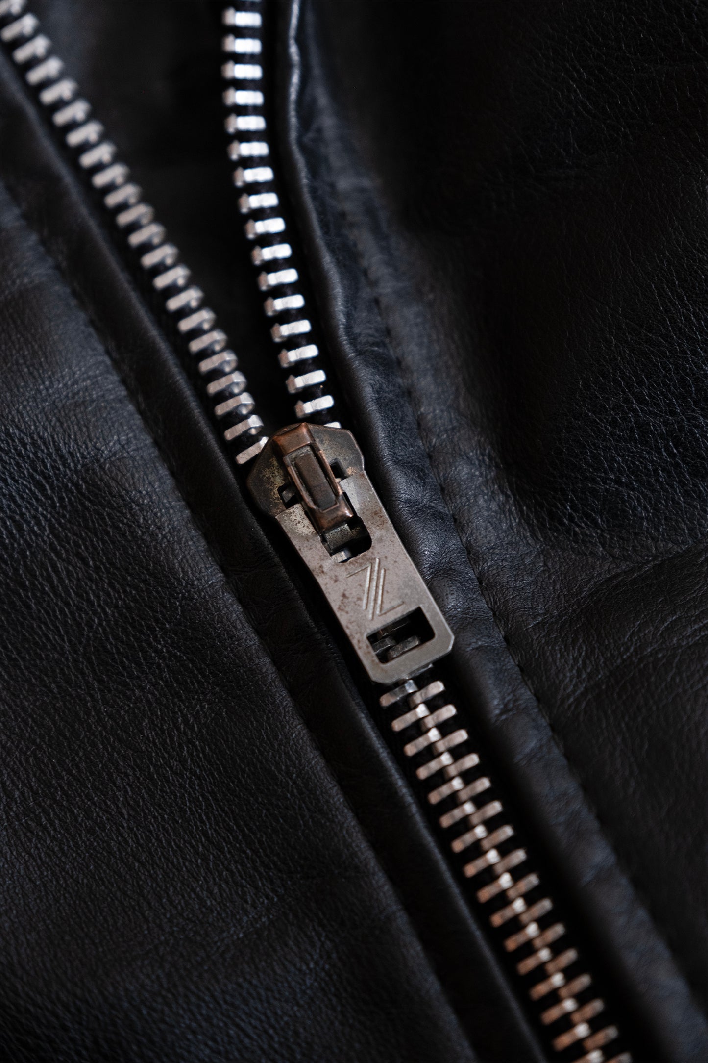 Vintage 1960s Leather Jacket with Zipper Detail