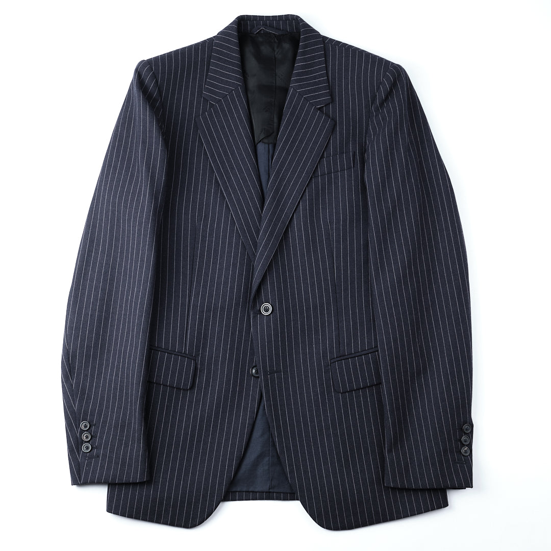 Martin Margiela F/W2006 (14) Double Vented Navy Chalkstripe Blazer