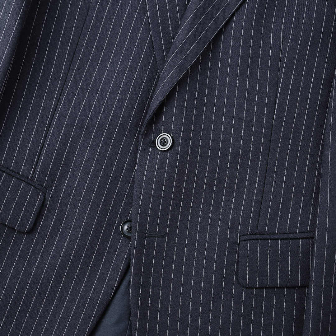 Martin Margiela F/W2006 (14) Double Vented Navy Chalkstripe Blazer
