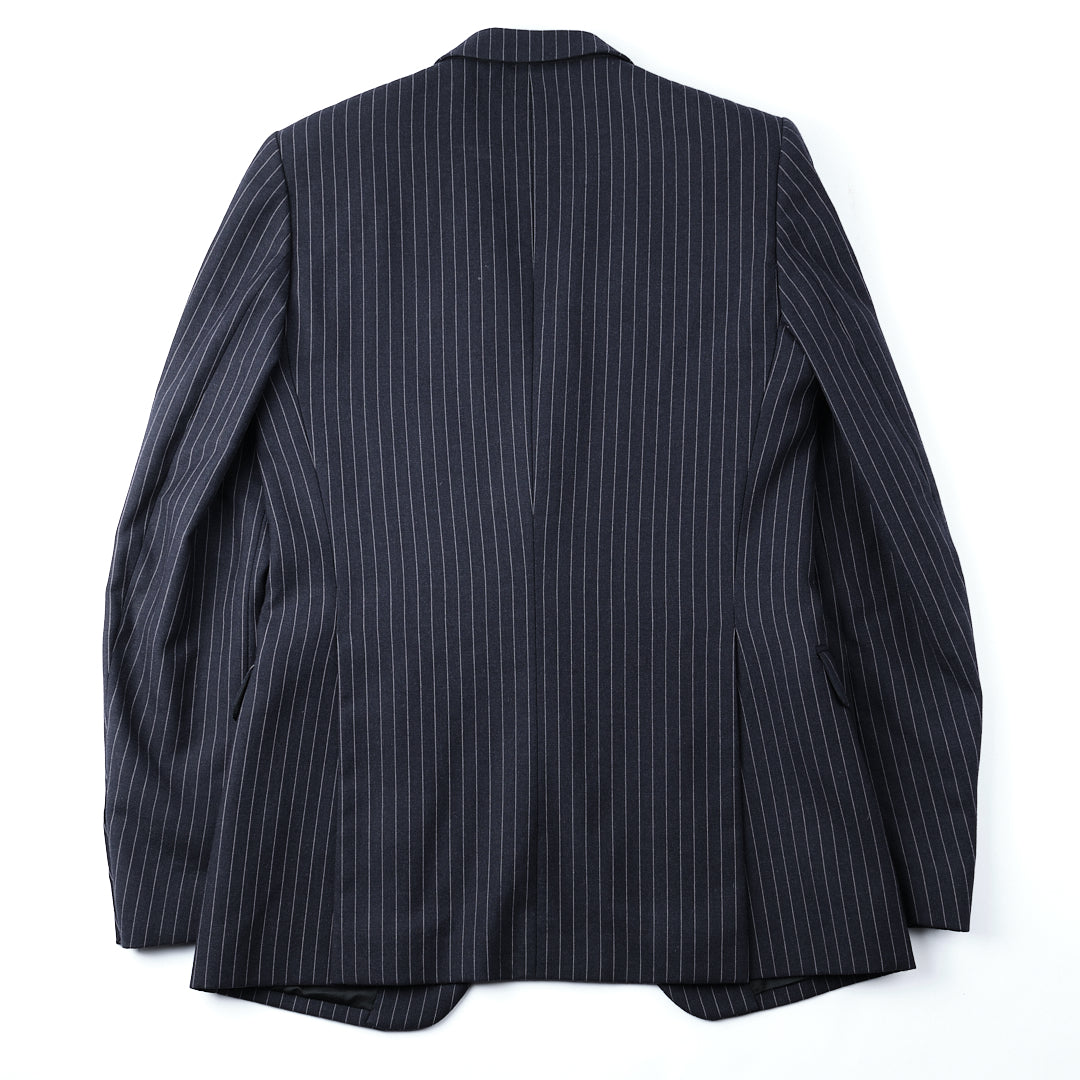 Martin Margiela F/W2006 (14) Double Vented Navy Chalkstripe Blazer