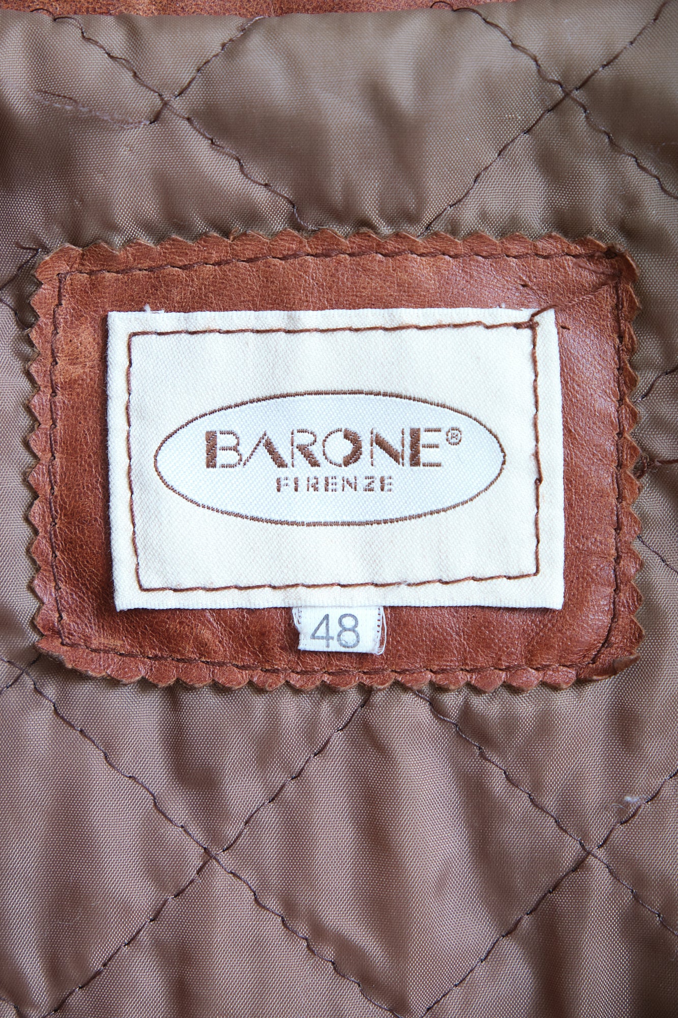 Vintage Italian 1970s Heavily Patinated Leather Coat in Brown Leather