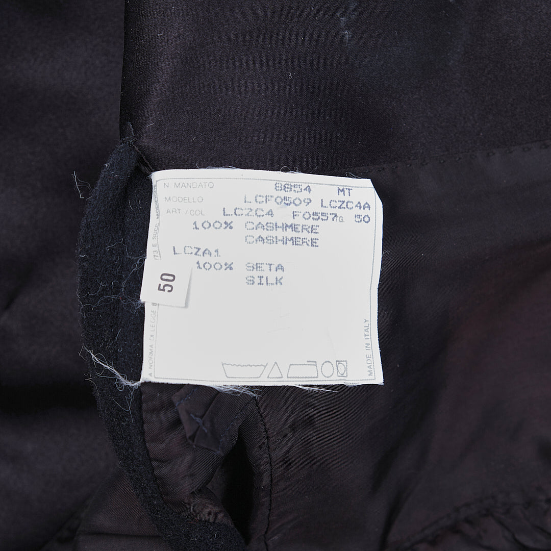 Helmut Lang F/W 1999 Cashmere Overcoat with Silk Lapels