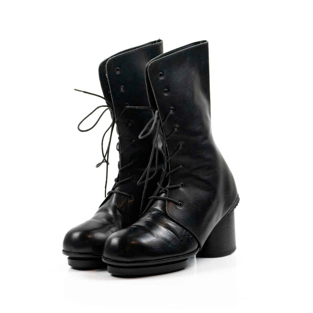 Martin Margiela AW1999 Socked Mule/Boot (Black Leather on Leather)