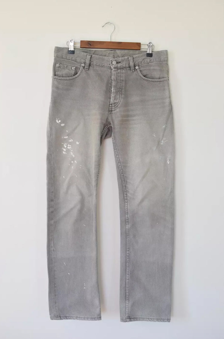 Helmut Lang 1999 Grey Painter Denim In Boot Cut – Chaperone Store