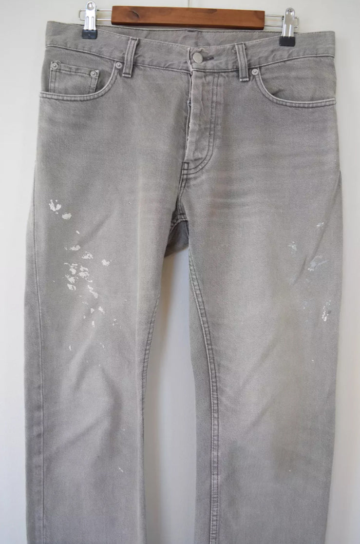 Helmut Lang 1999 Grey Painter Denim In Boot Cut – Chaperone Store