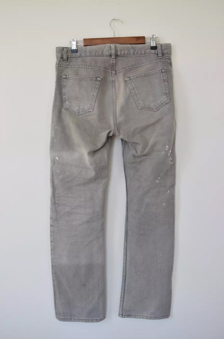 Helmut Lang 1999 Grey Painter Denim In Boot Cut – Chaperone Store