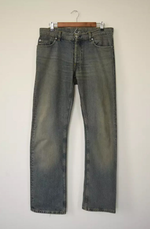 Helmut Lang 2003 Vintage Stained Denim In Bootcut – Chaperone Store