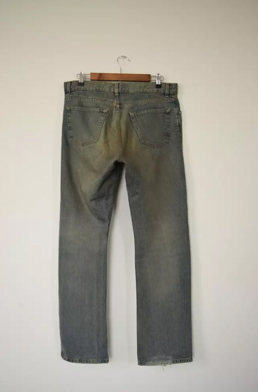 Helmut Lang 2003 Vintage Stained Denim In Bootcut – Chaperone Store