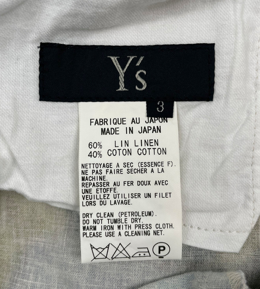 Yohji Yamamoto Y's Linen Blend 'Watercolor' Trousers