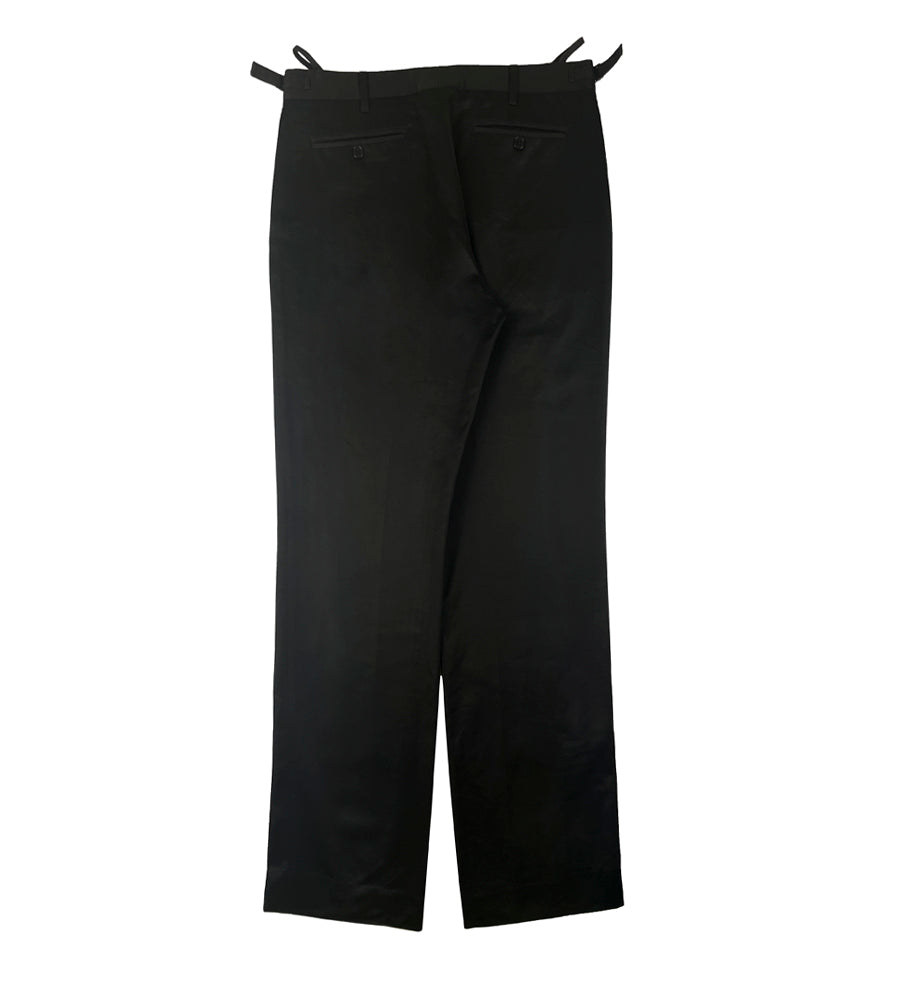 Helmut Lang 2000's Cotton Sateen Trousers w/ Military Straps