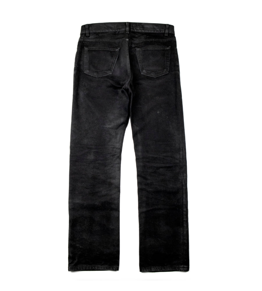Helmut Lang 1999 Coated Black Denim Jeans in Bootcut – Chaperone Store