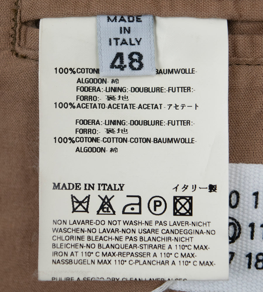 Martin Margiela S/S 2006 '3 Roll 2' Cotton Suit in Camel Brown