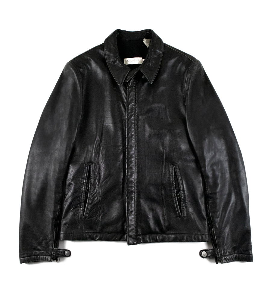 Calvin klein shop lambskin leather jacket