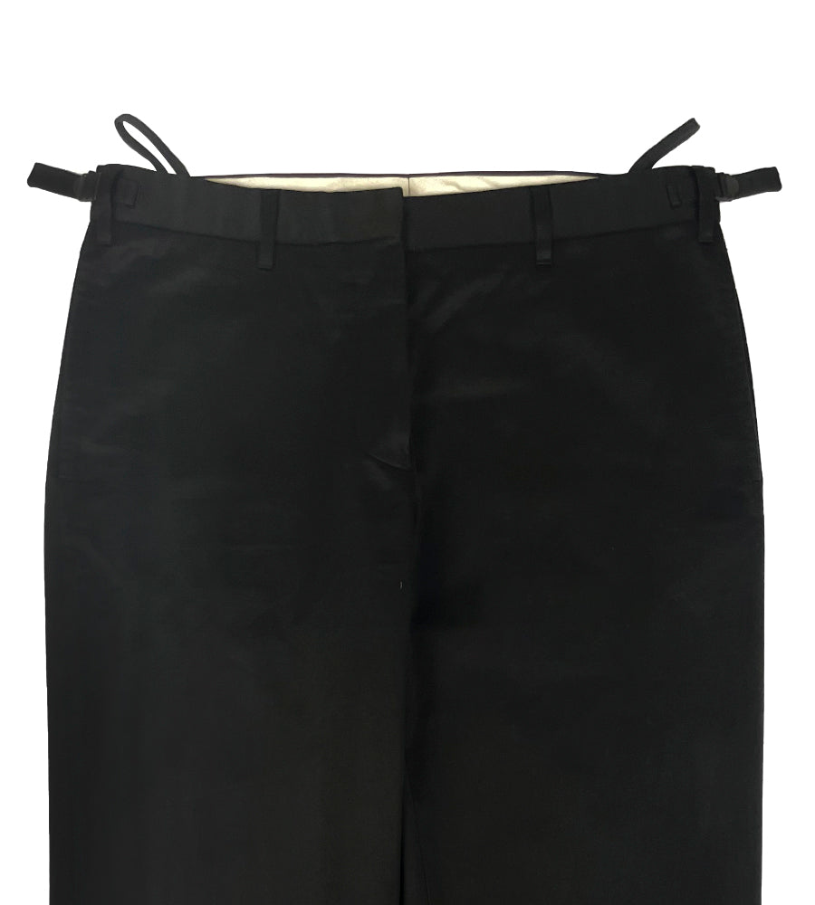 Helmut Lang 2000's Cotton Sateen Trousers w/ Military Straps