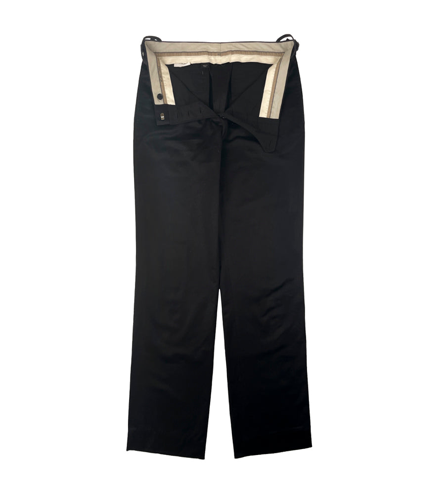 Helmut Lang 2000's Cotton Sateen Trousers w/ Military Straps