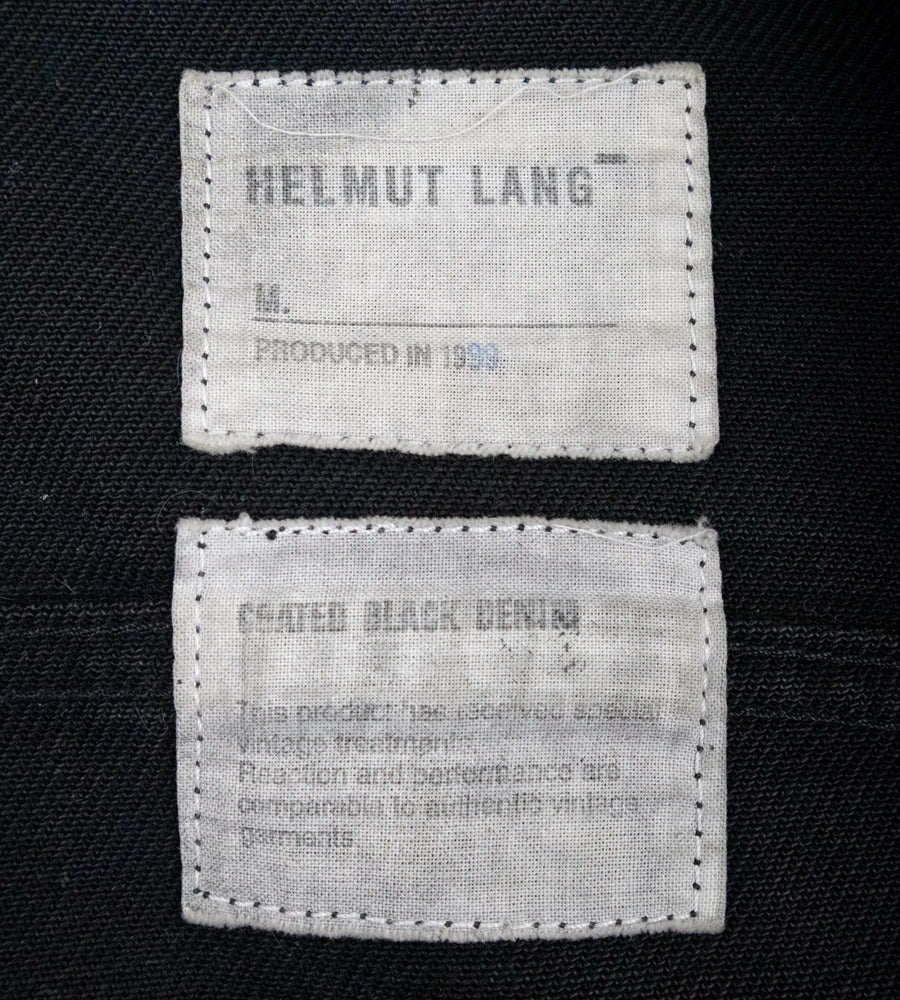 Helmut Lang 1999 Coated Black Denim Type III Jacket
