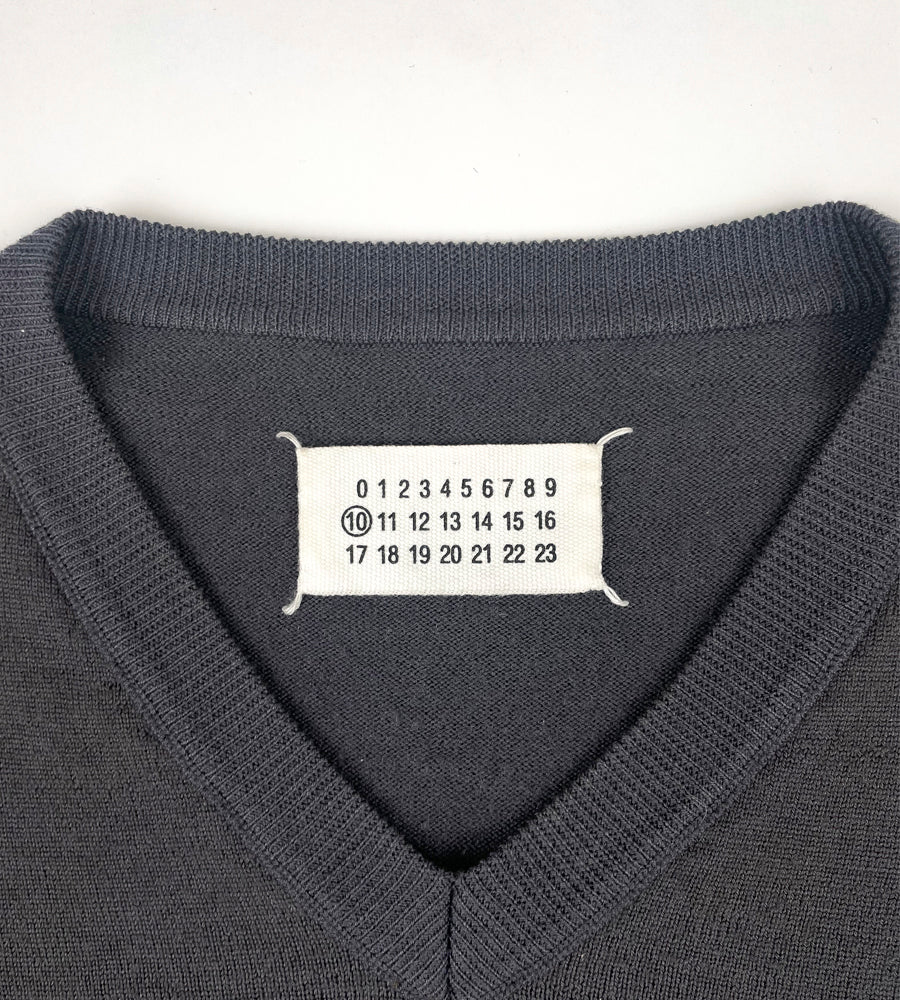 Martin Margiela F/W2006 (10) Asymmetrical Wool V-Neck Sweater