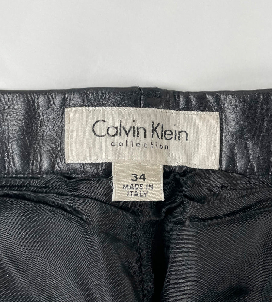 Calvin Klein Collection 2000's Calf Leather Pants