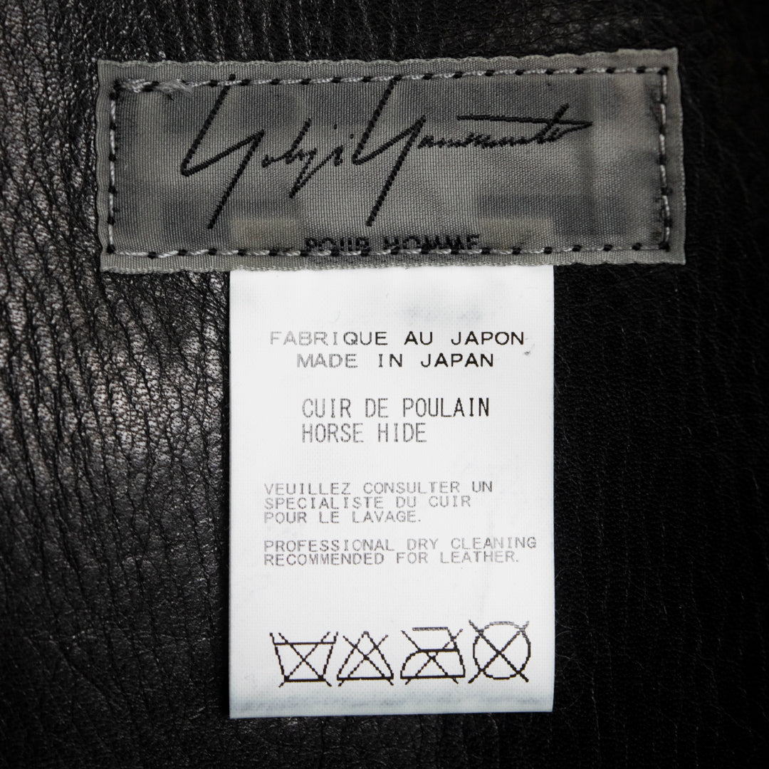 Yohji Yamamoto Pour Homme F/W 2014 Darted Tote in Horsehide