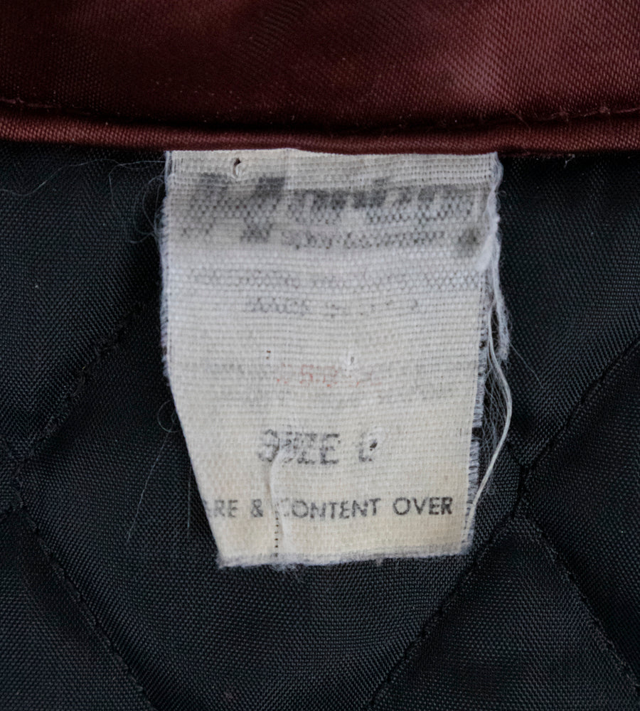 Vintage Horizon Quilted Satin Bomber Jacket