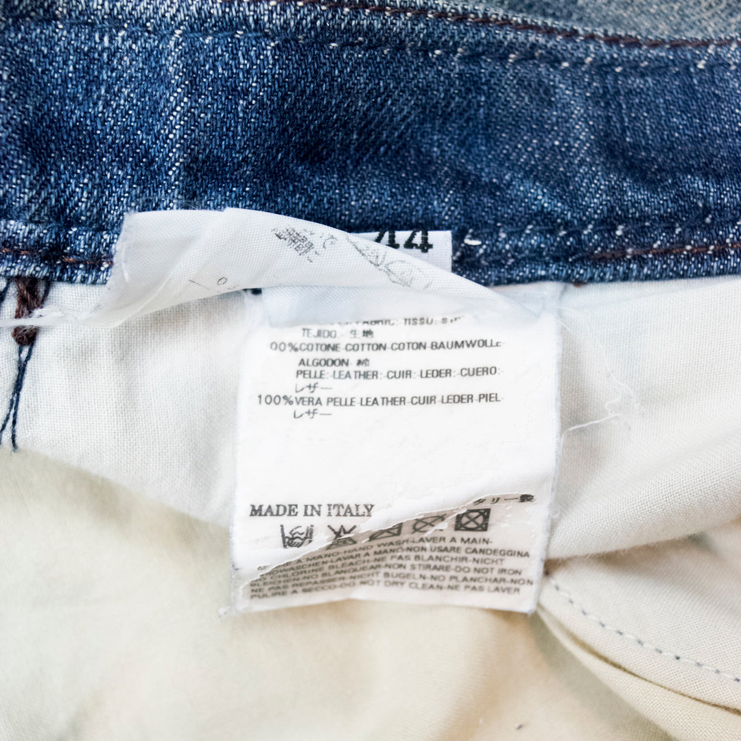 Martin Margiela S/S 2006 Patchwork Denim w/ Red Leather