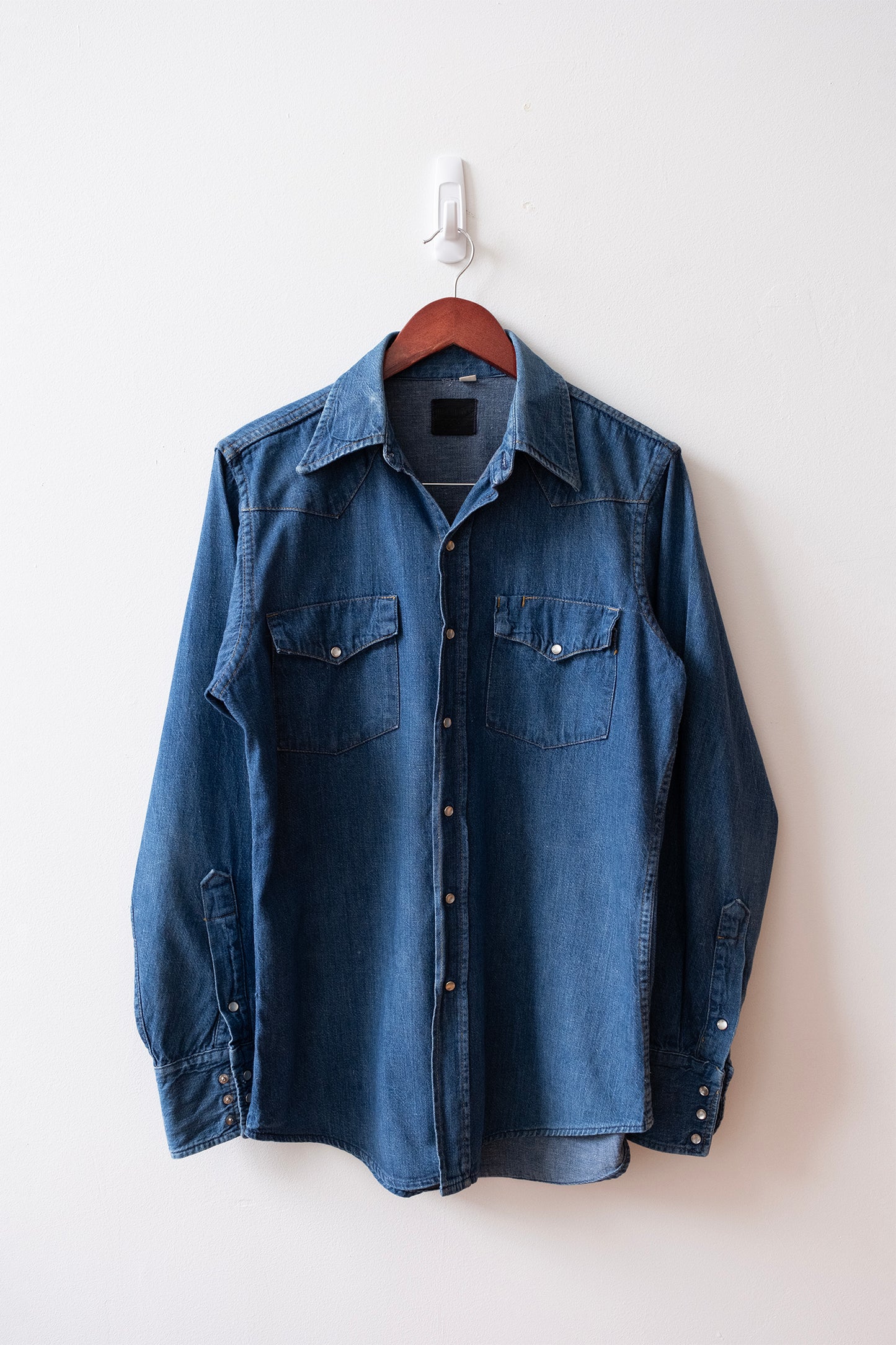 Vintage Roebucks Denim Shirt with Pearl Snaps