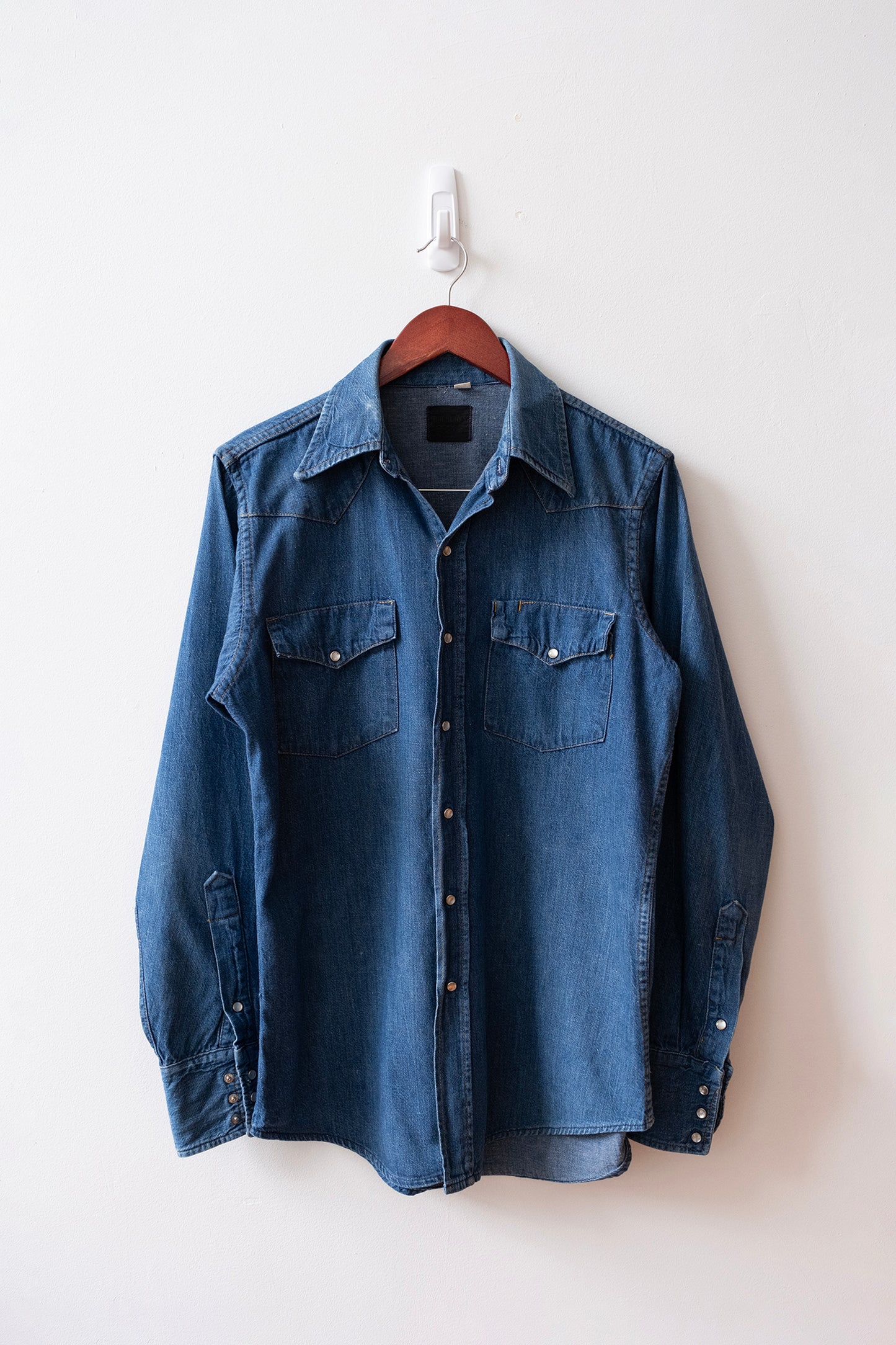 Vintage Roebucks Denim Shirt with Pearl Snaps