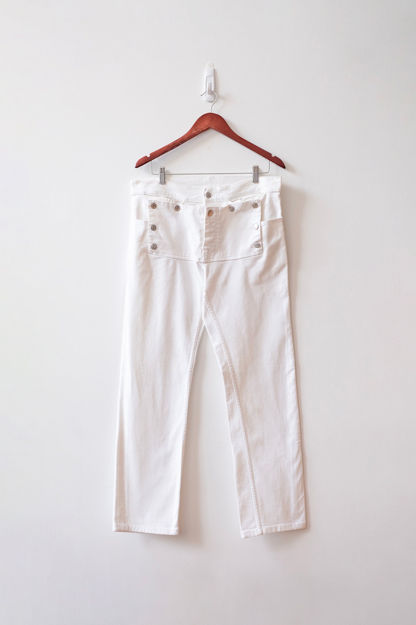 Helmut Lang SS2003 Sailor Pants in White