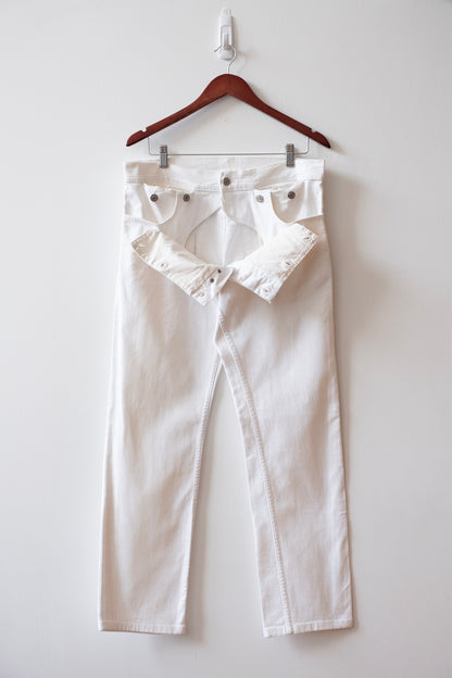 Helmut Lang SS2003 Sailor Pants in White