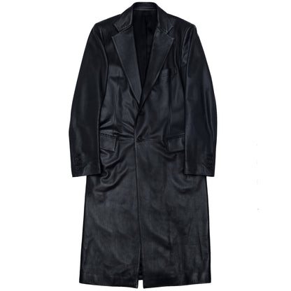 Yves Saint Laurent Rive Gauche Hedi Slimane 1999/2000 'Black Tie' Lambskin Trench Coat