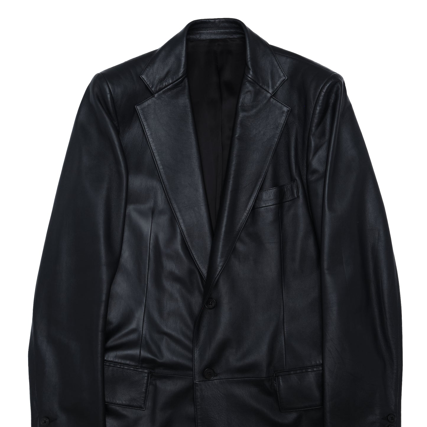 Yves Saint Laurent Rive Gauche Hedi Slimane 1999/2000 'Black Tie' Lambskin Trench Coat