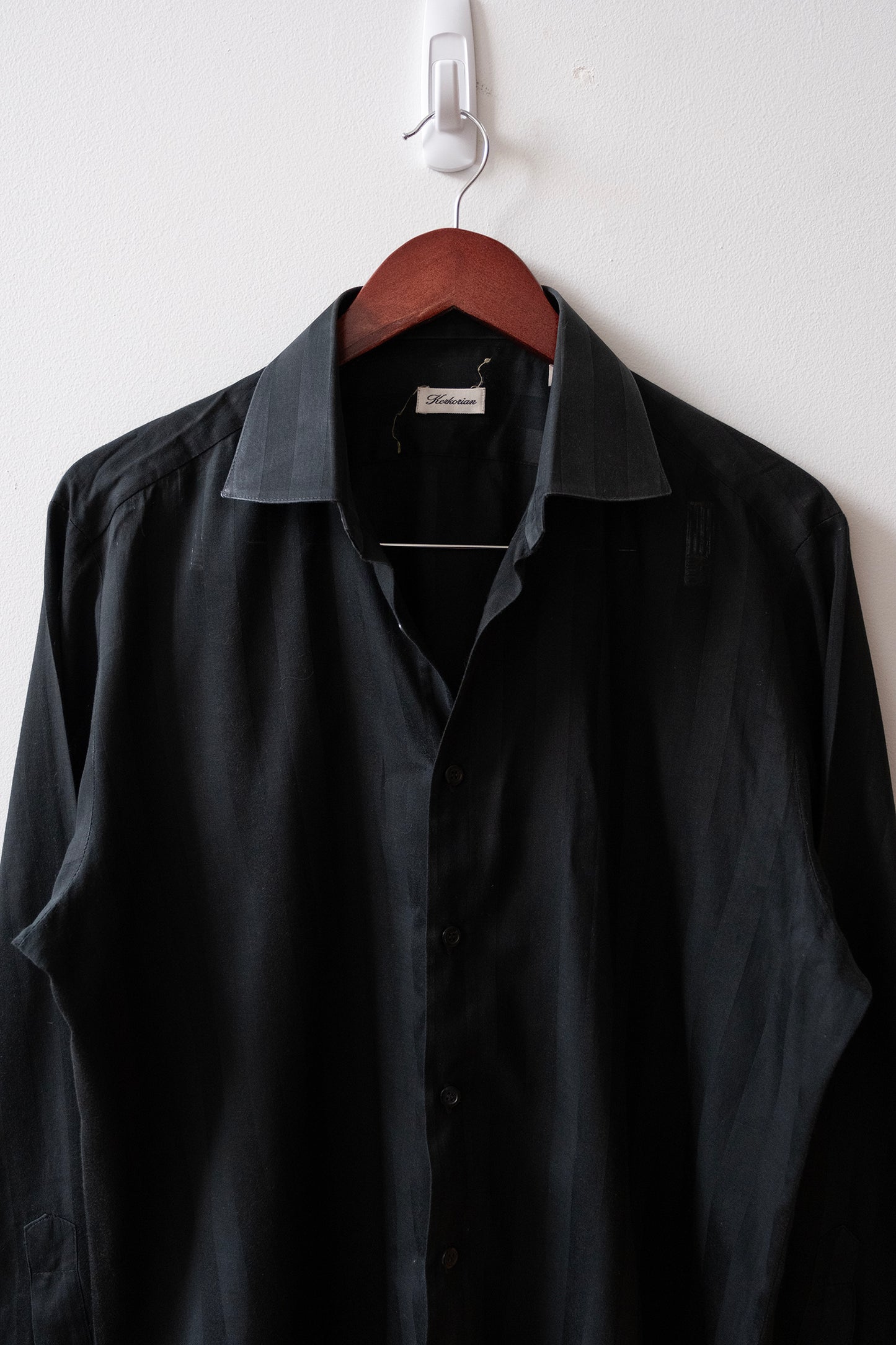 Vintage 1990s Striped Black Buttondown Shirt