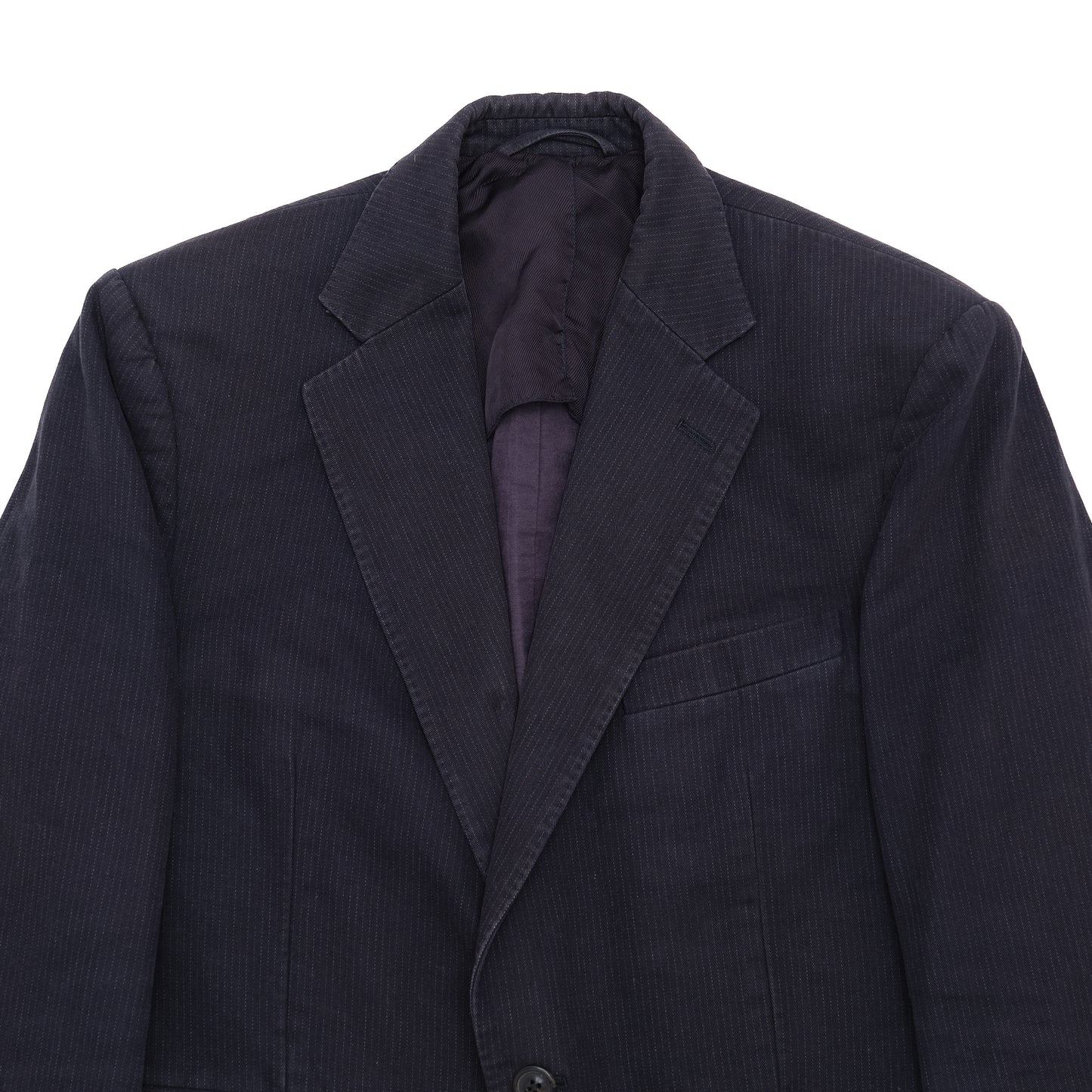 Martin Margiela F/W2005 Moleskin Cotton Pinstripe Suit in Navy