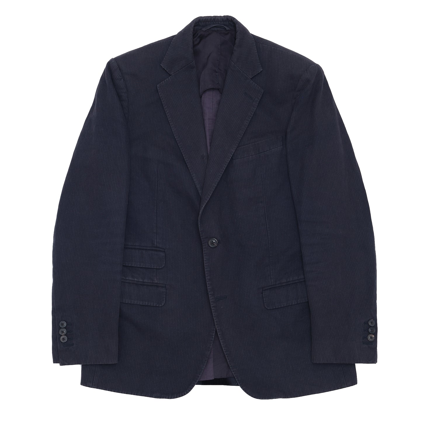 Martin Margiela F/W2005 Moleskin Cotton Pinstripe Suit in Navy