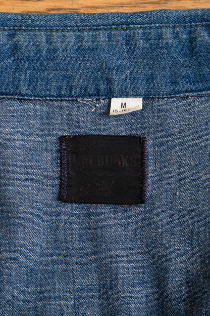 Vintage Roebucks Denim Shirt with Pearl Snaps