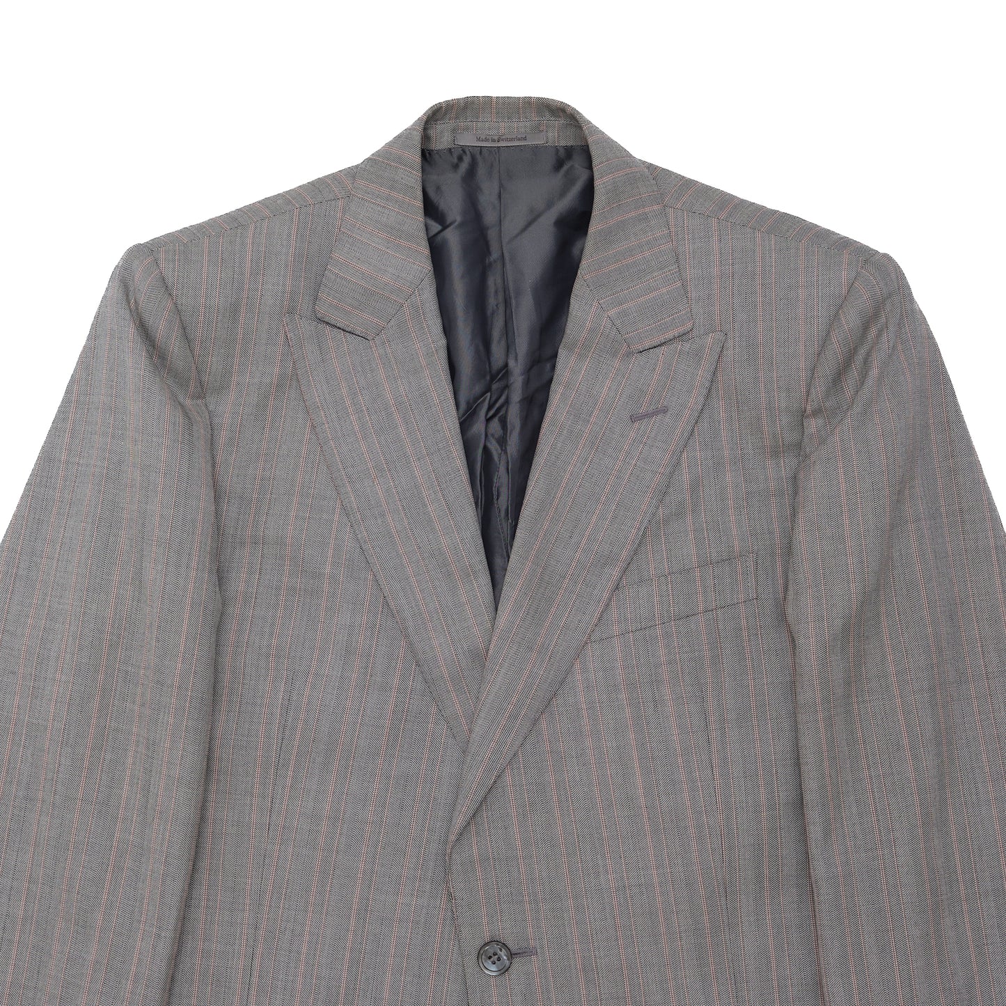 Tom Ford for Yves Saint Laurent Peak Lapel Patterned Blazer in Grey