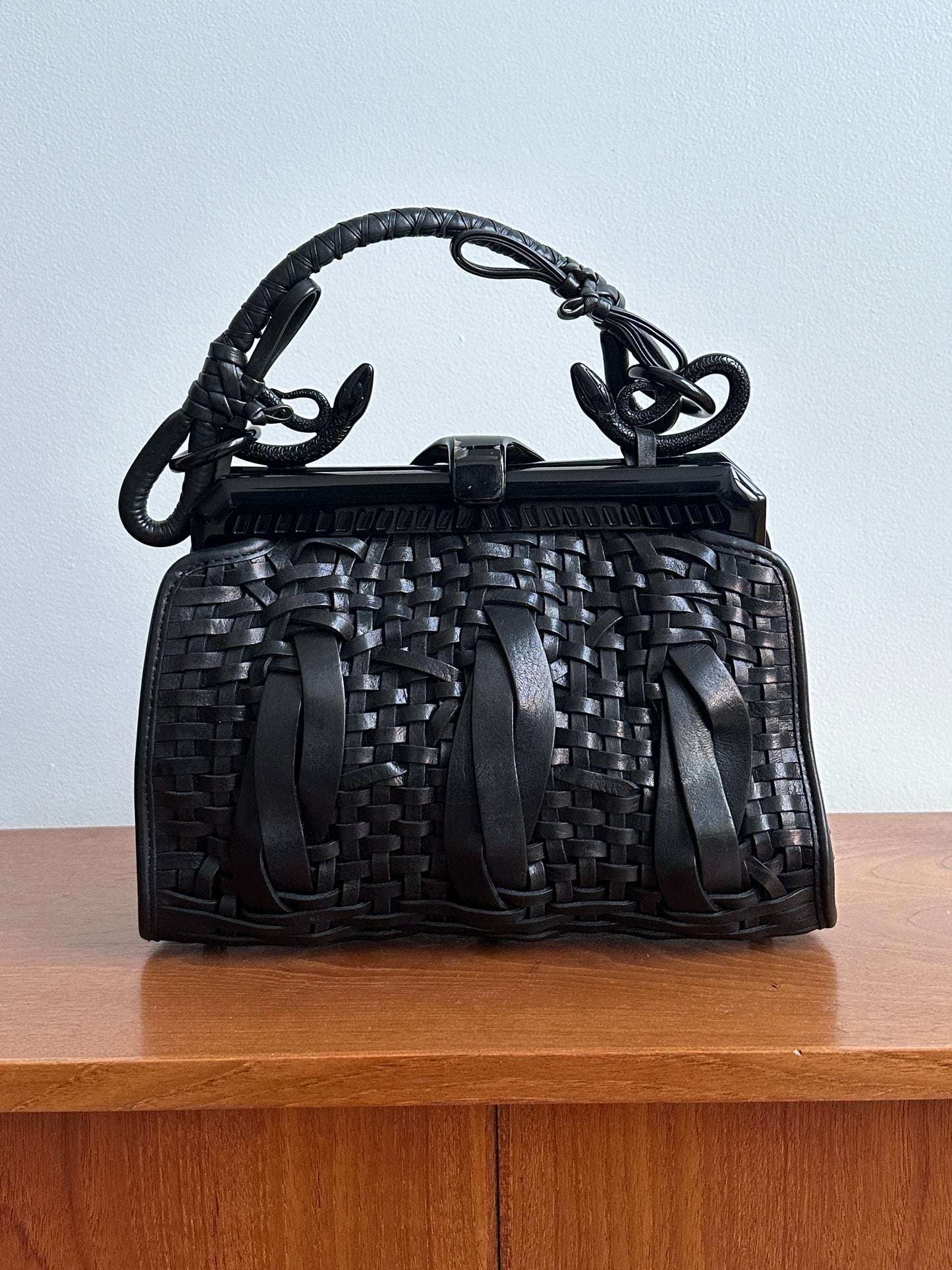 Dior S/S 2007 John Galliano Samourai 1947 Bag in Black Leather