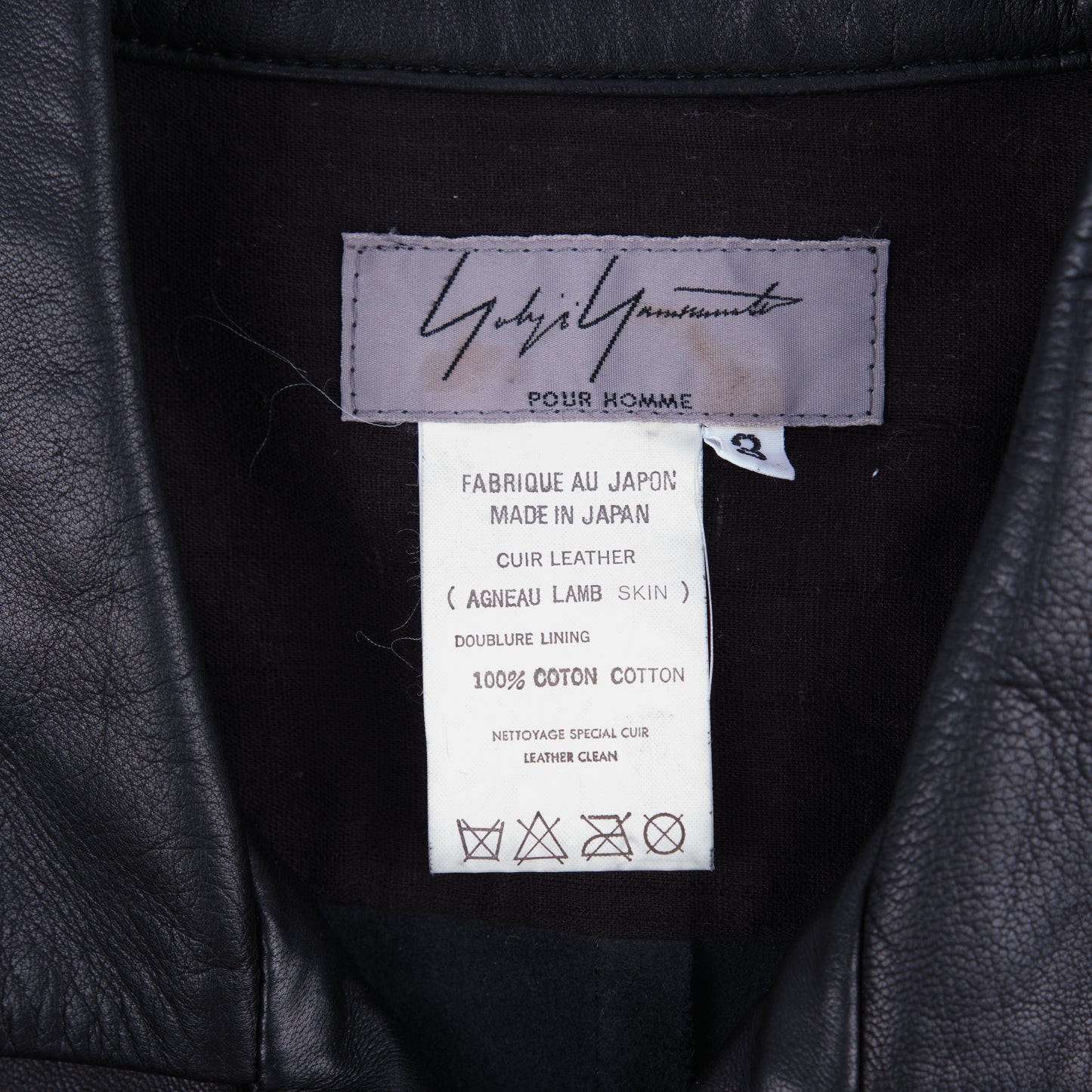 Yohji Yamamoto Pour Homme Cropped Leather Shirt