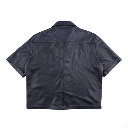 Yohji Yamamoto Pour Homme Cropped Leather Shirt