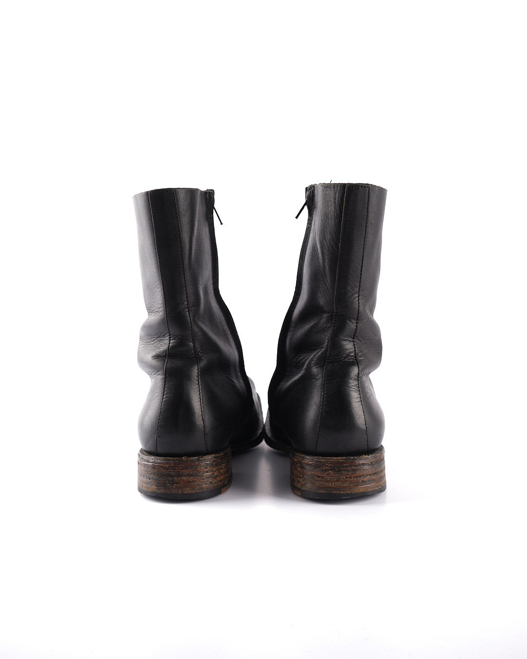 Martin Margiela F/W 2001 - 02 (10) Square Toe Boots in Polished Black Leather