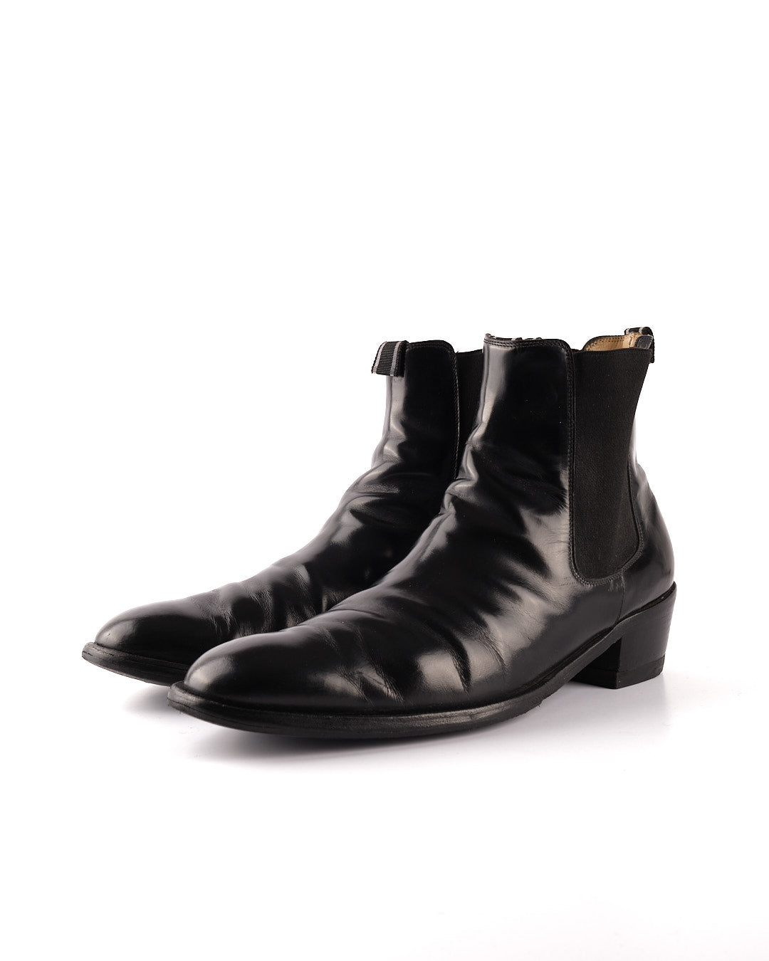 Helmut Lang 2000s Polished Leather Heeled Boots