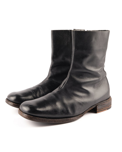 Martin Margiela F/W 2001 - 02 (10) Square Toe Boots in Polished Black Leather (2)