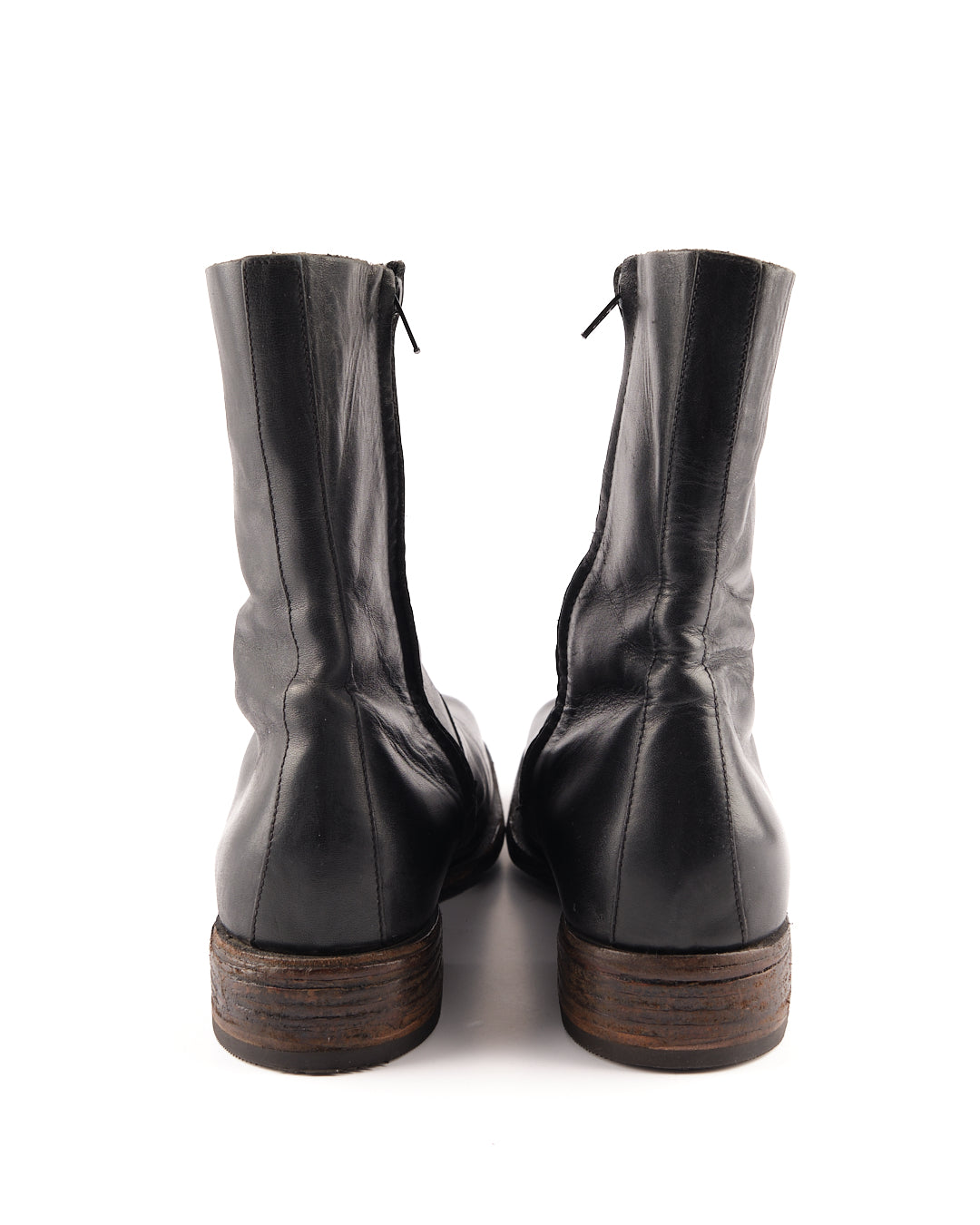 Martin Margiela F/W 2001 - 02 (10) Square Toe Boots in Polished Black Leather (2)