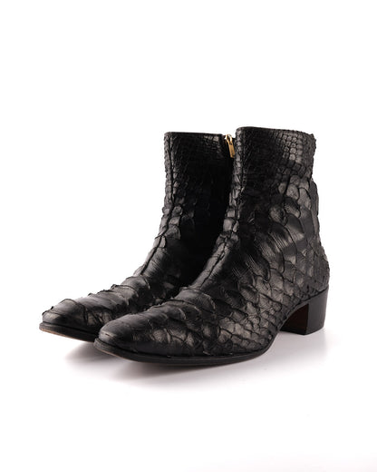 Rare Tom Ford for Yves Saint Laurent Rive Gauche Johnny Boots in Python