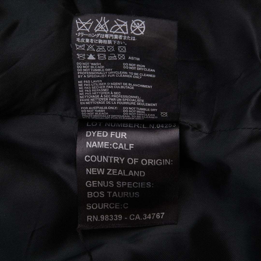 Vintage Prada 2000s Dyed Calf Hair Jacket in Black