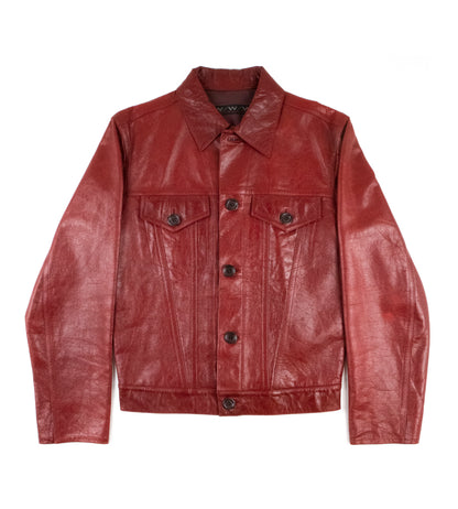 Worth.While.Works Red Goatskin Leather Type III Jacket